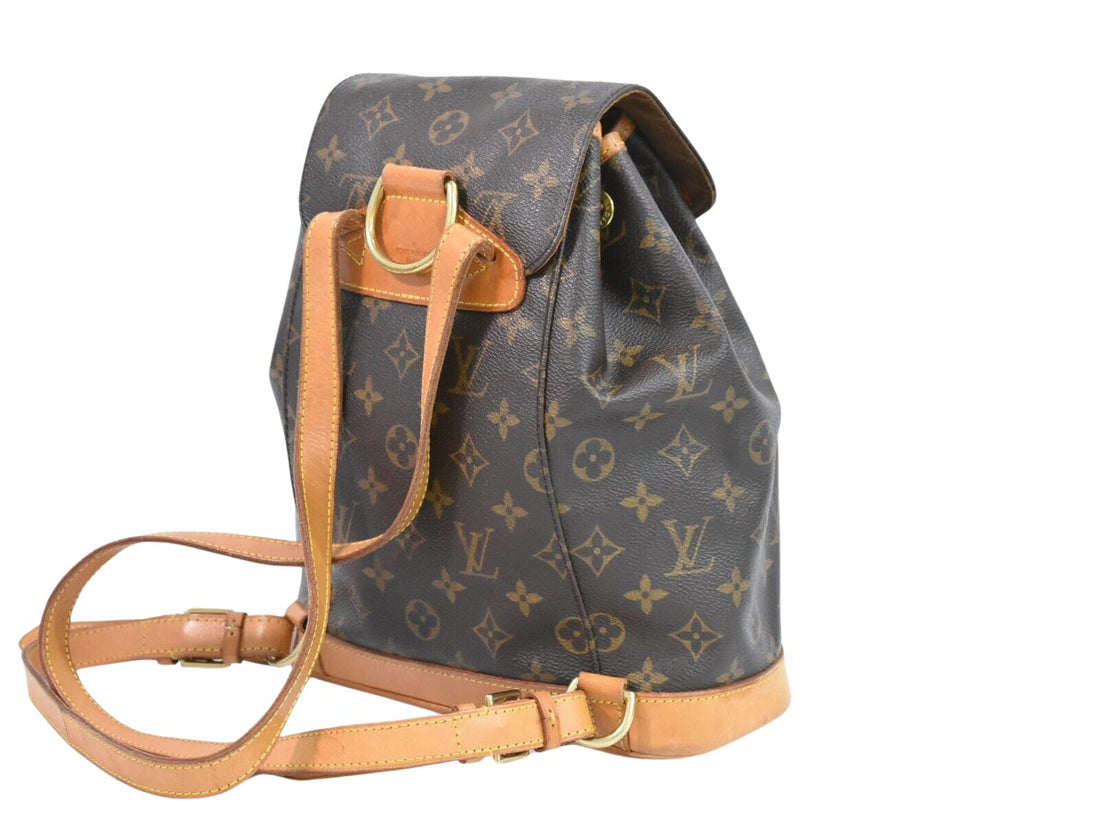 Louis Vuitton Montsouris Mm  Canvas Backpack Bag