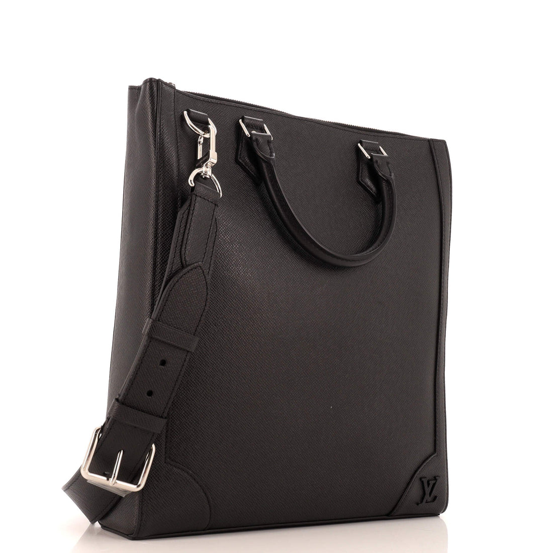 Vertical Tote Taiga Leather