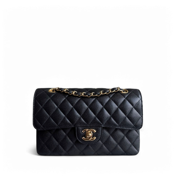Chanel Classic Flap Small - Togo/epsom/caviar/clemence/callfskin/cowhide/lambskin 23CM Quilted Black Gold Hardware Series 30