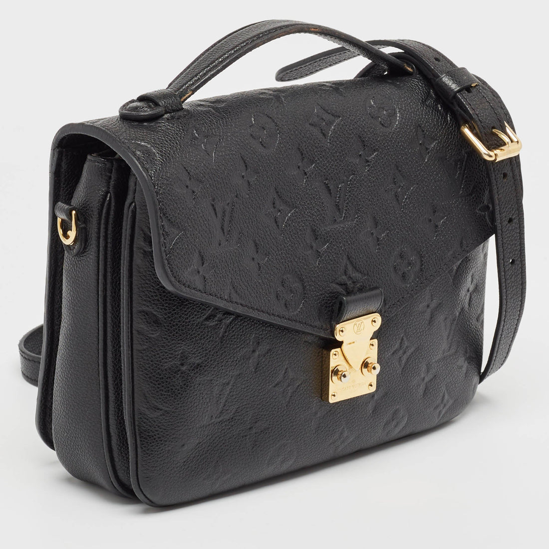 Louis Vuitton Black Monogram Empreinte Leather Pochette Metis Bag