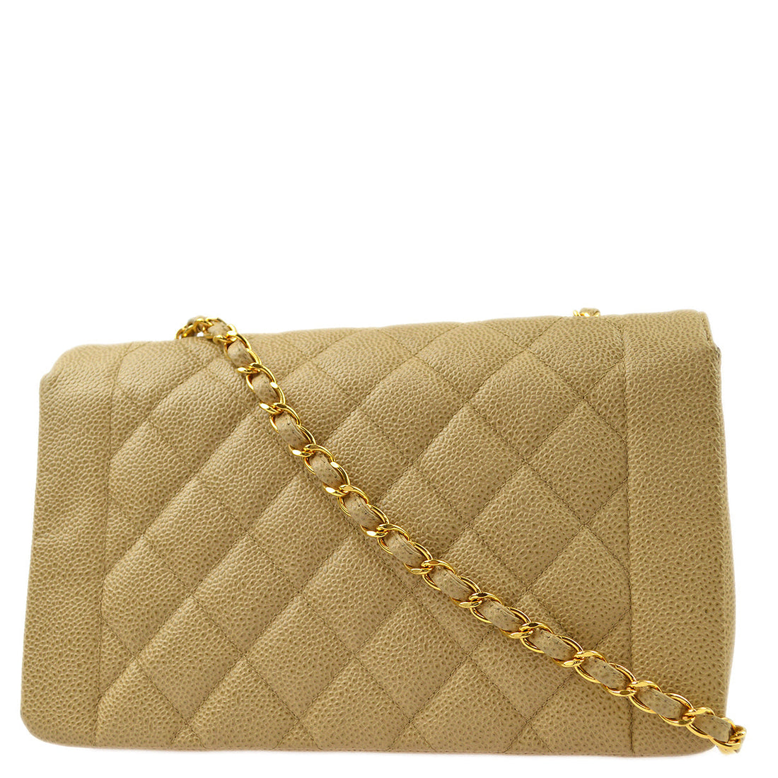 Chanel Beige Caviar Medium Diana Shoulder Bag