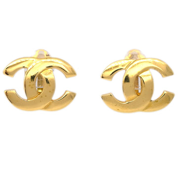 Chanel CC Earrings Clip-On Gold 02P