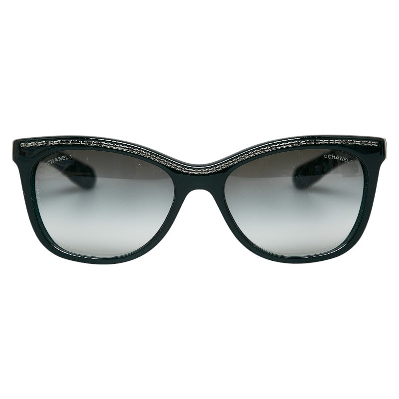 Chanel Mattress Chain Sun Glasses 6041 Green Brown Plastic  Chanel