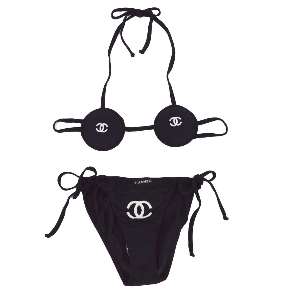 Chanel * Black Bikini Swimwear Swimsuit #38