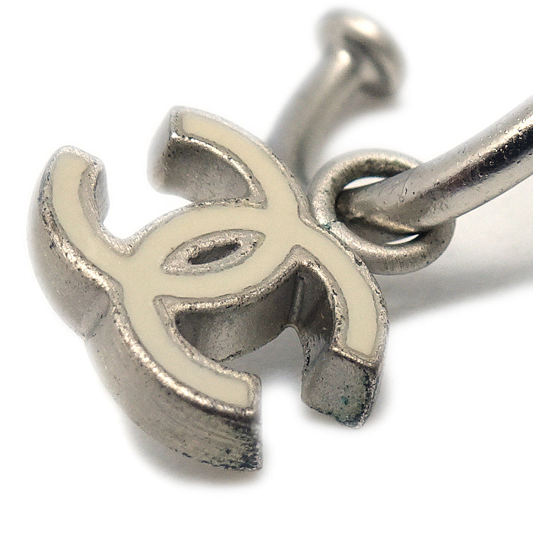 Chanel Piercing Earrings Silver 06P