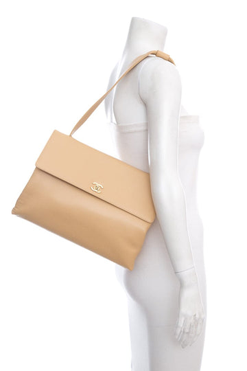 Chanel  1997-99 Nude Caviar Leather Handbag