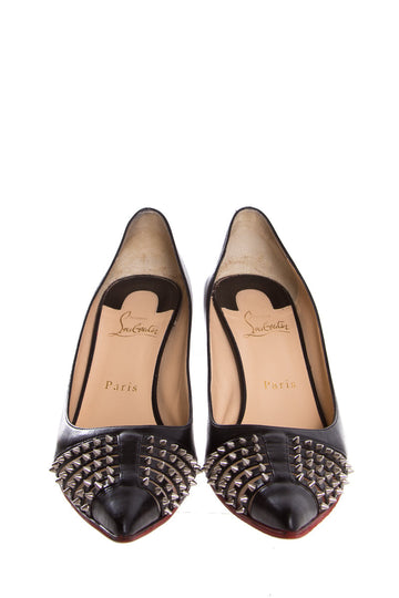 Christian Louboutin Black Studded Heels SZ 38