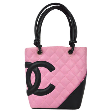 Chanel Pink Calfskin Cambon Ligne Tote Handbag