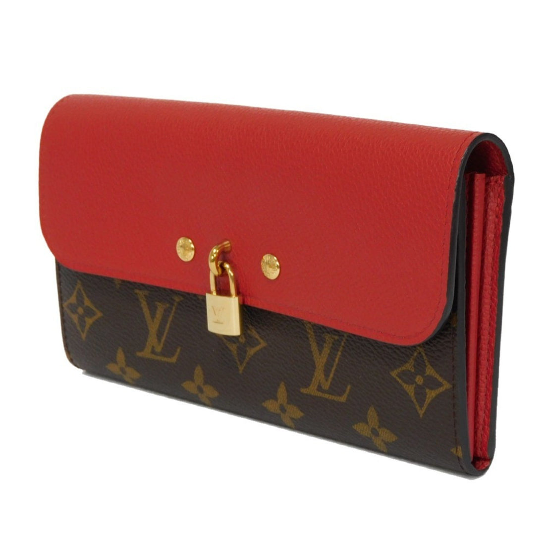 Louis Vuitton  Cerise Monogram  Color Monogram Leather Long Wallet (Bi-Fold)