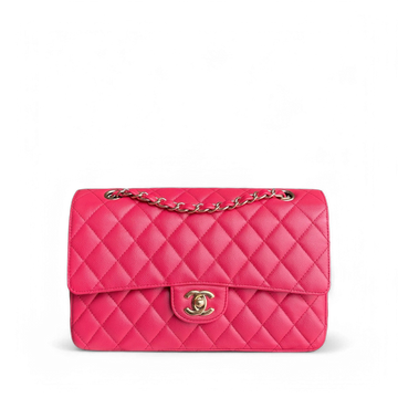 Chanel Classic Flap Medium - Togo/epsom/caviar/clemence/callfskin/cowhide/lambskin 25CM Quilted Pink Red Gold Hardware Series 23