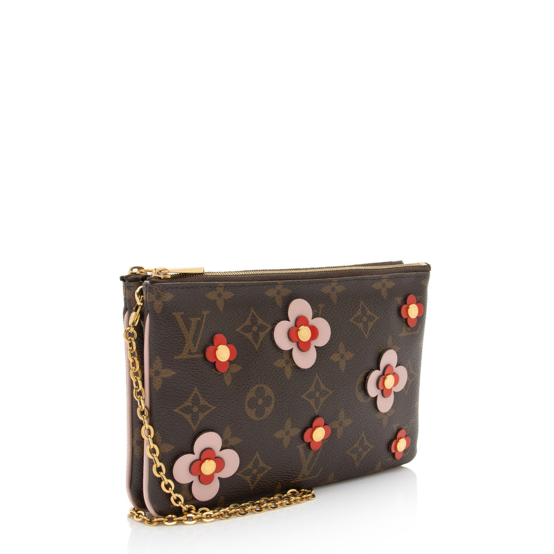 Louis Vuitton Monogram Canvas Blooming Flowers Double Zip Pochette