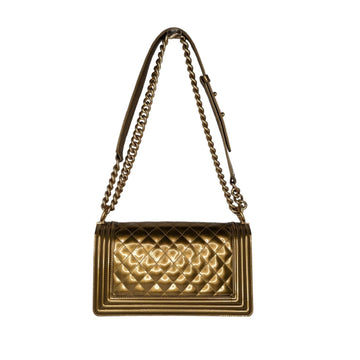 Chanel  Metallic New 1:1 Rep CalBNkin Quilted Medium Boy Bag