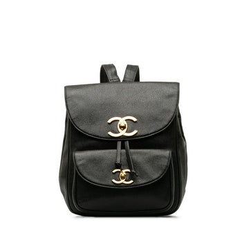 Top Quality Chanel  Decacoco Cocomark Rucksack Black Caviar   CHANEL