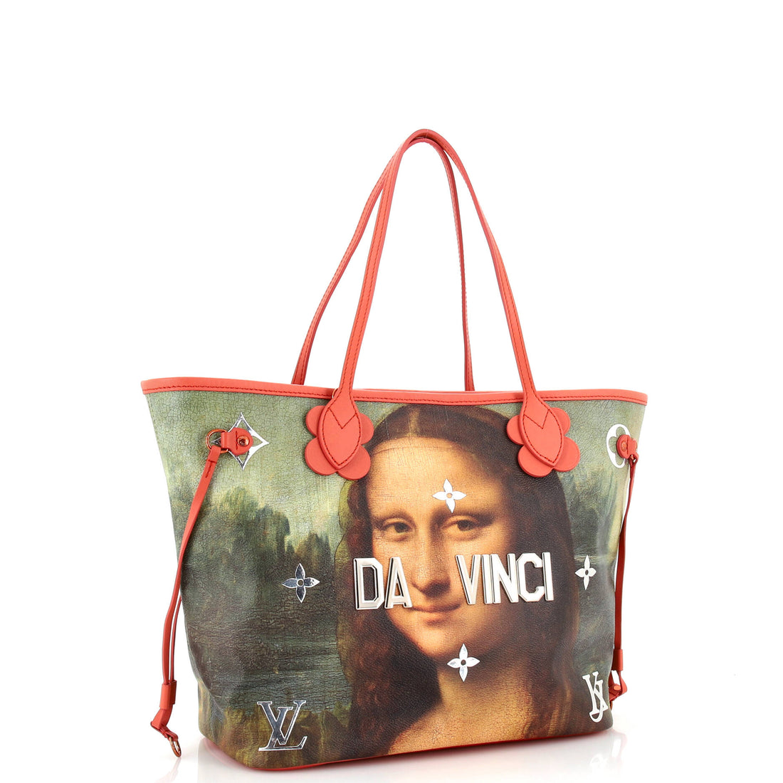 Neverfull NM Tote Limited Edition Jeff Koons Da Vinci Print Canvas MM