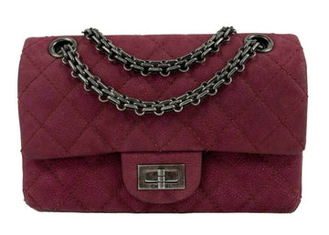 CHANEL- Matte Togo/epsom/caviar/clemence/callfskin/cowhide/lambskin 2.55 Reissue - Diamond Quilted Mini Raspberry Crossbody