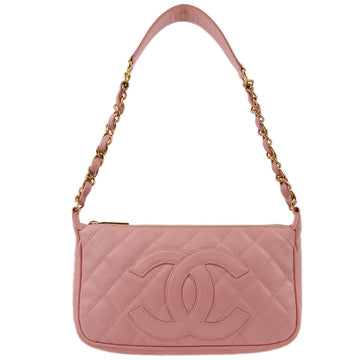 Chanel Pink Caviar Hobo Chain Handbag