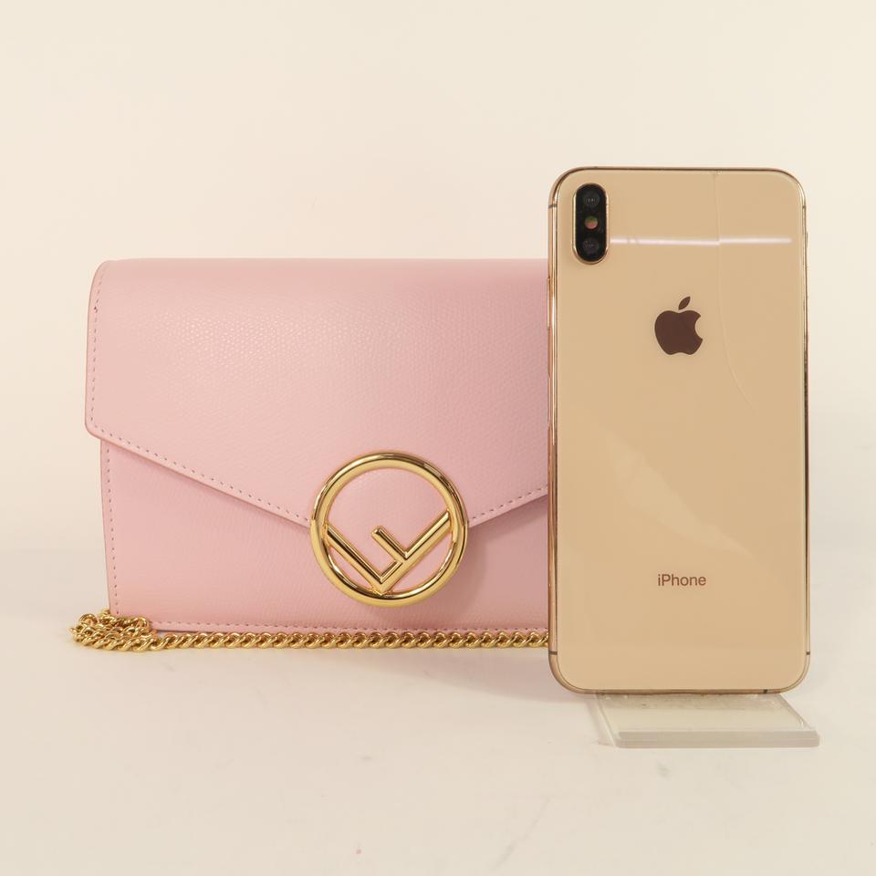 Fendi Wallet on Chain Pink CalBNkin Leather Shoulder Bag