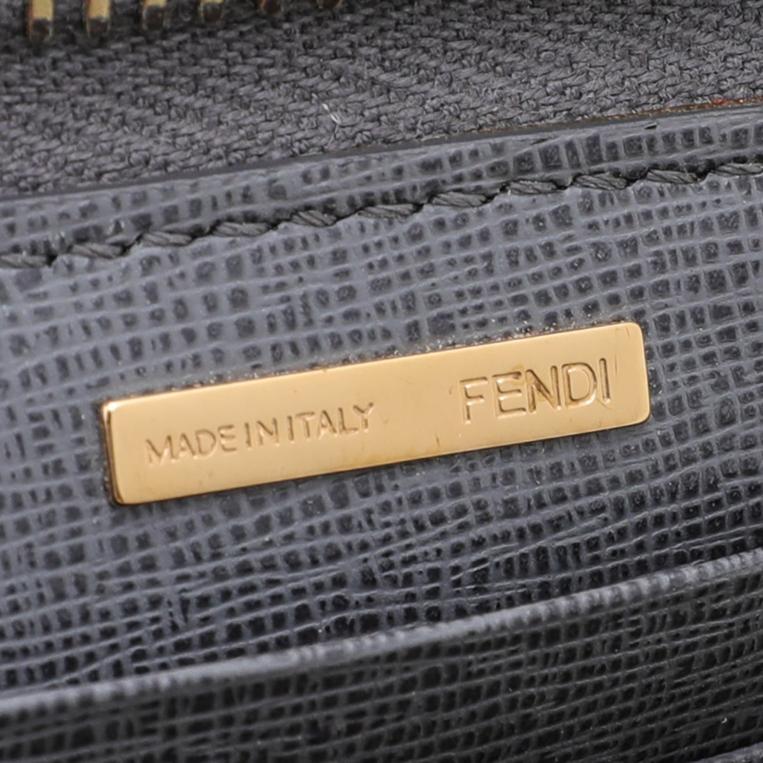 Fendi Gray Crayons Zip Around Wallet