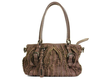 Burbe**y Violet Prorsum Ruffle Satchel