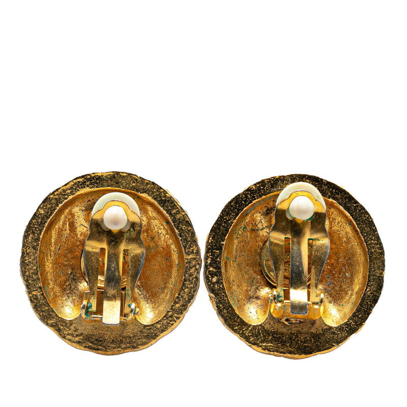 Chanel  Coco Mark Earrings Gold Plated