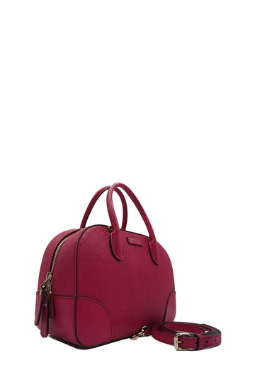 Bright Diamante Leather Top Handle Bag Pink