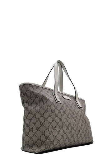 GG Supreme Tote Brown, White