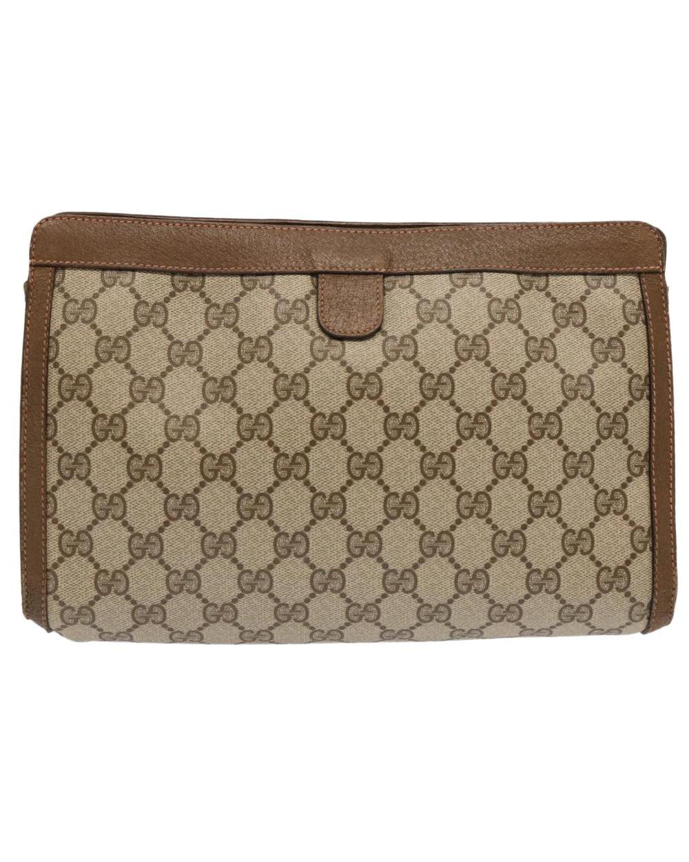 Beige Canvas Gucci Clutch