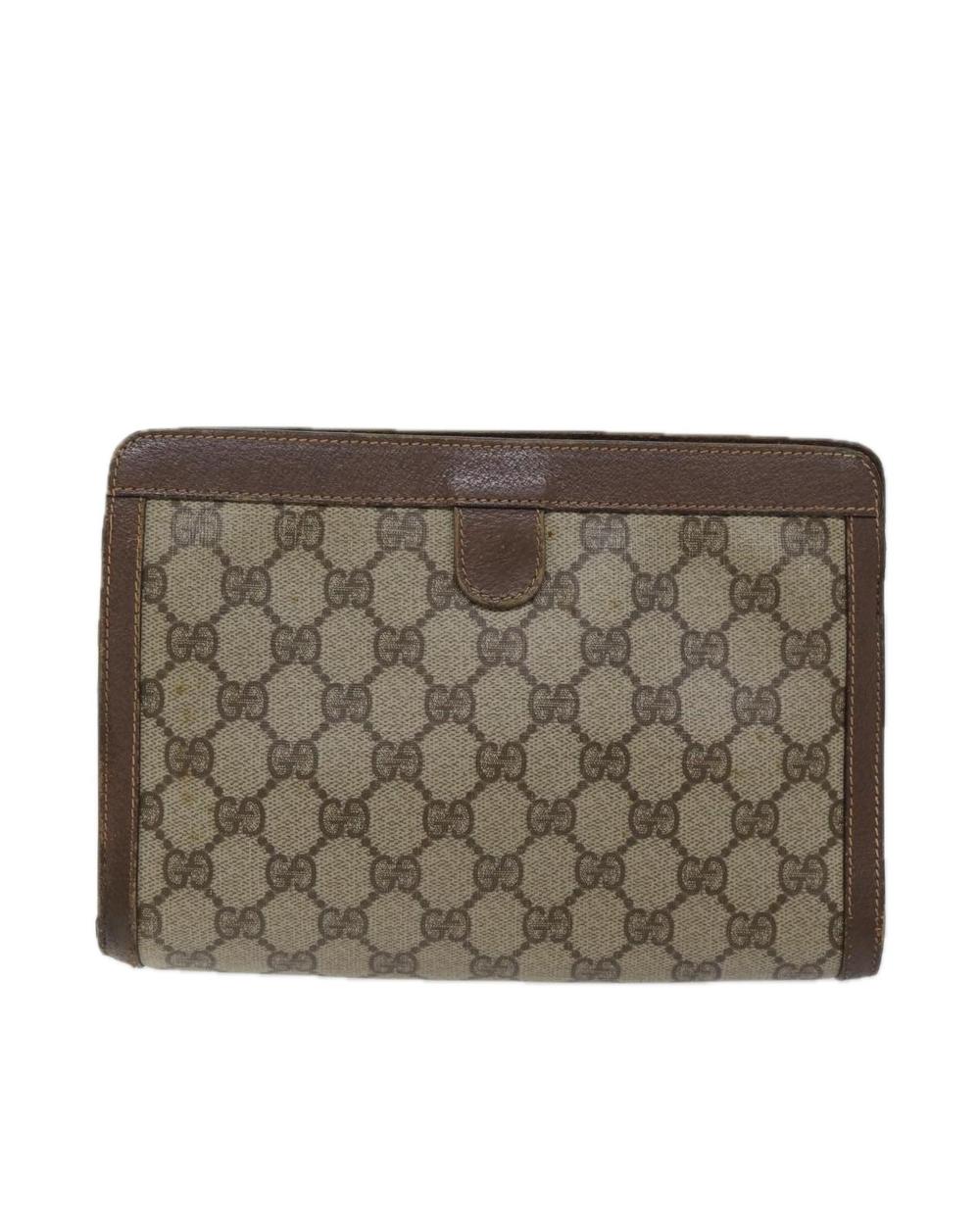 Beige Canvas Gucci Clutch