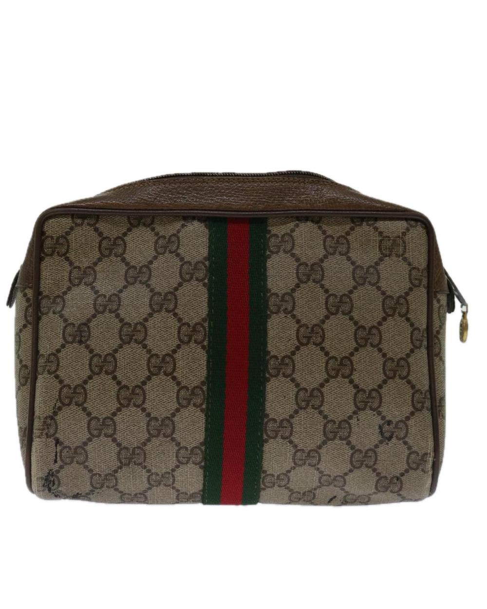 Beige Canvas Gucci Clutch