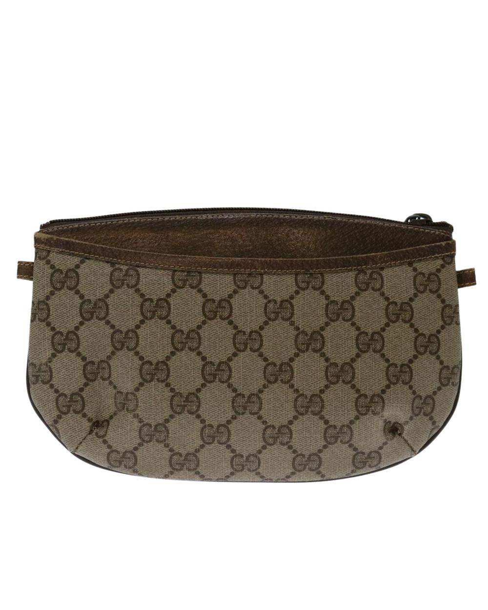 Beige Canvas Gucci Clutch