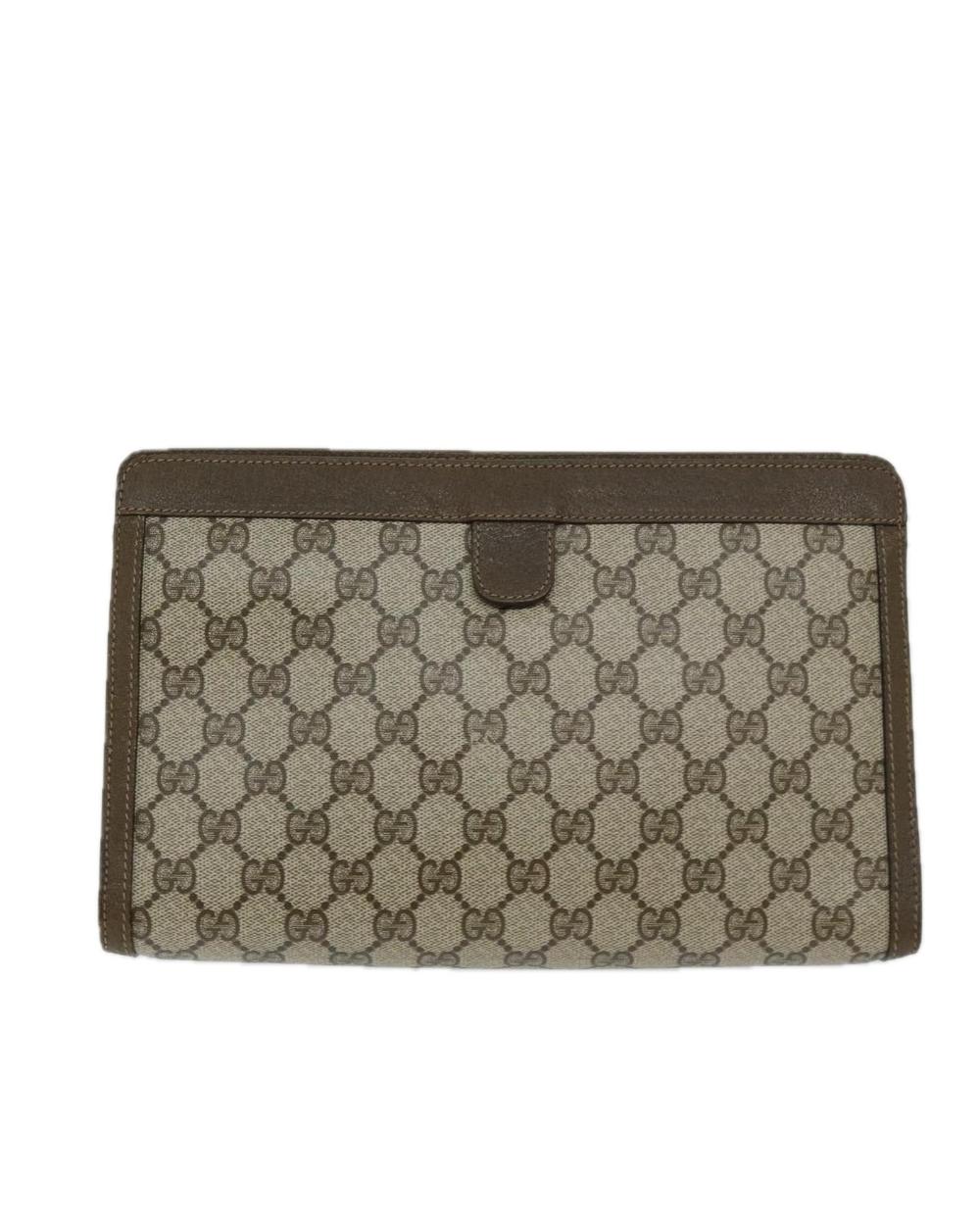 Beige Canvas Gucci Clutch