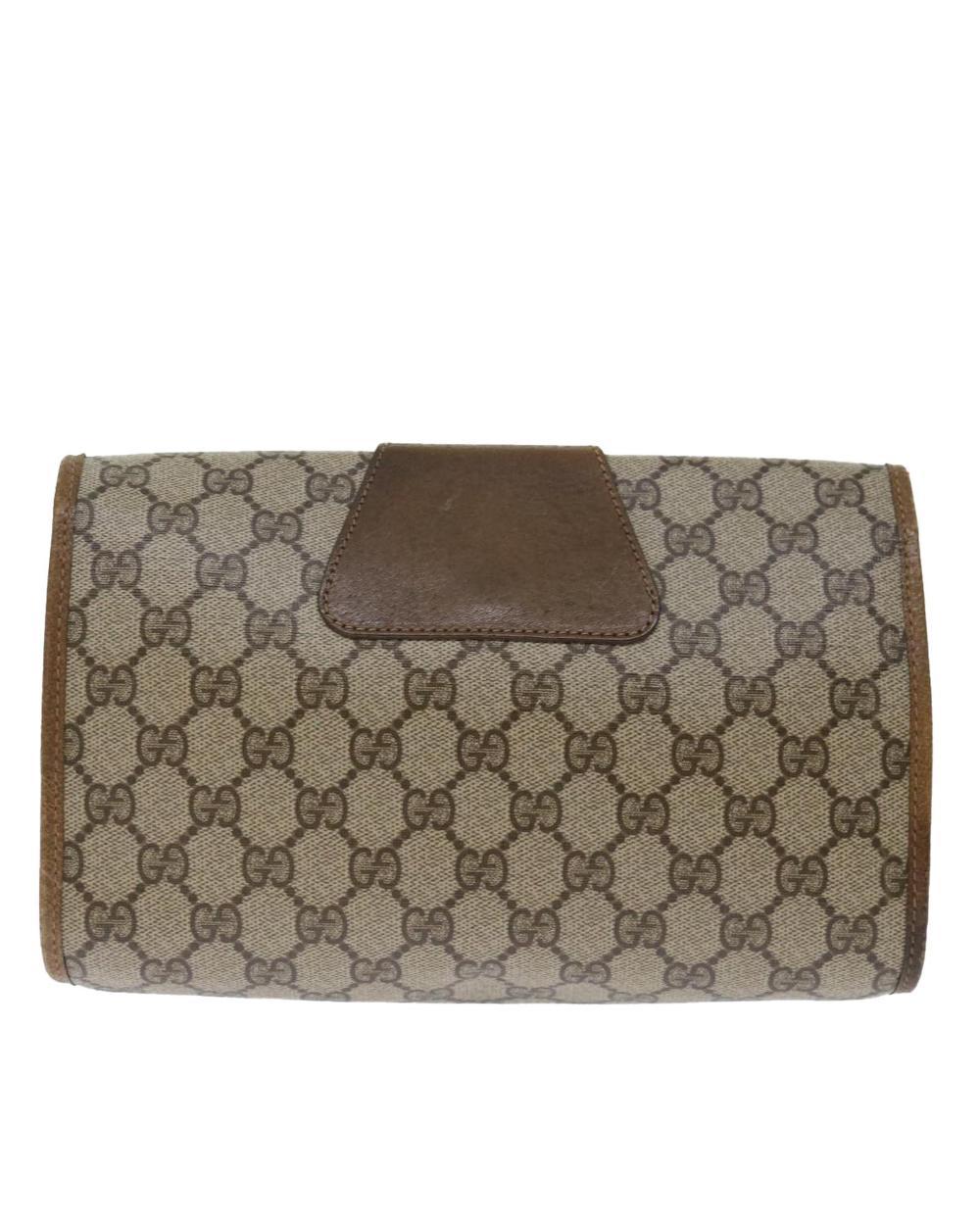 Beige Canvas Gucci Clutch