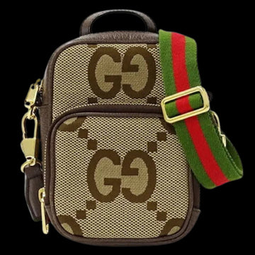 Beige Canvas Gucci Shoulder Bag