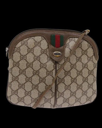 Beige Canvas Gucci Shoulder Bag