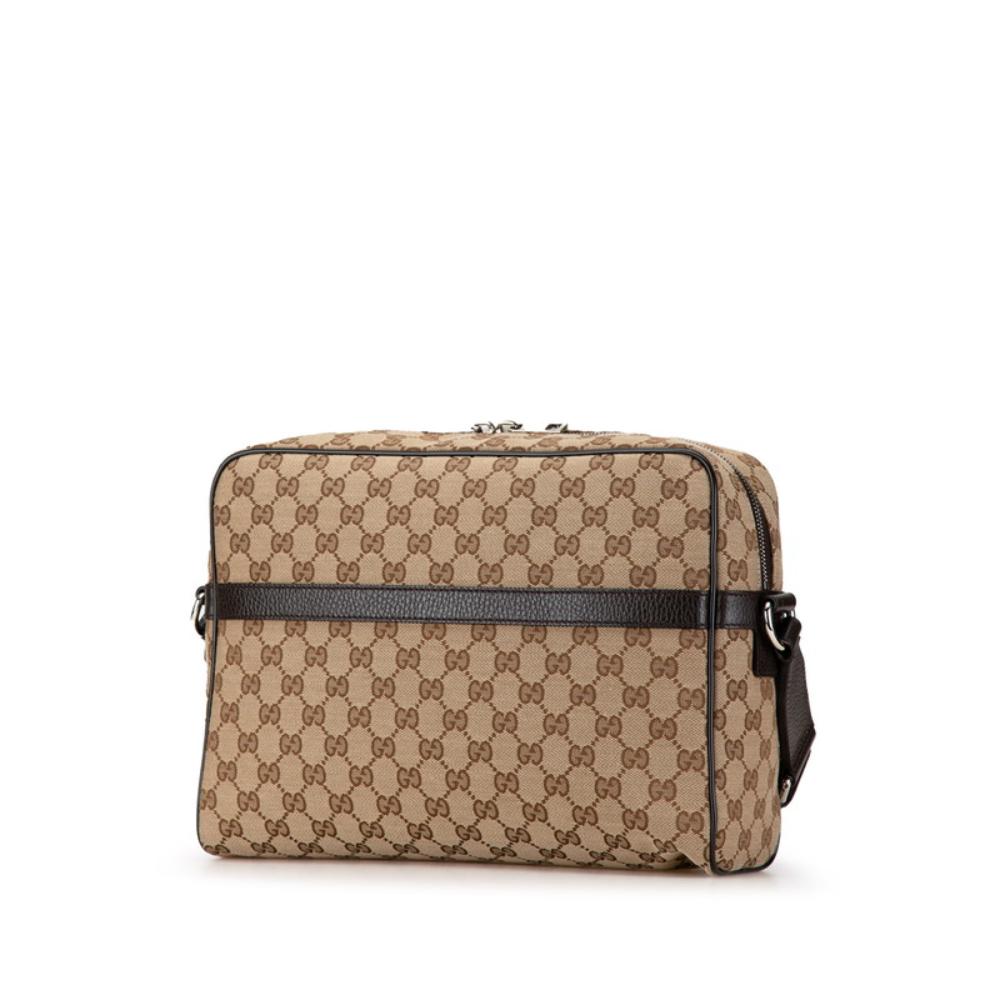 Beige Canvas Gucci Shoulder Bag