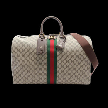 Beige Leather Gucci Boston Bag