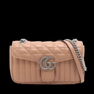 Beige Leather Gucci Marmont