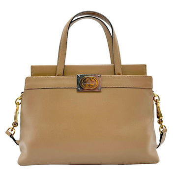 Beige Leather Gucci Handbag