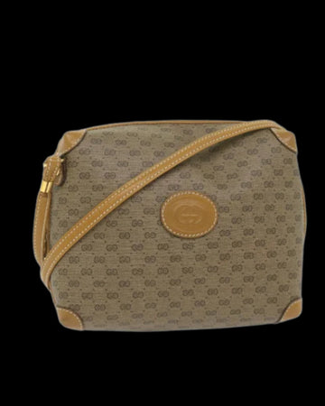 Beige Leather Gucci Shoulder Bag