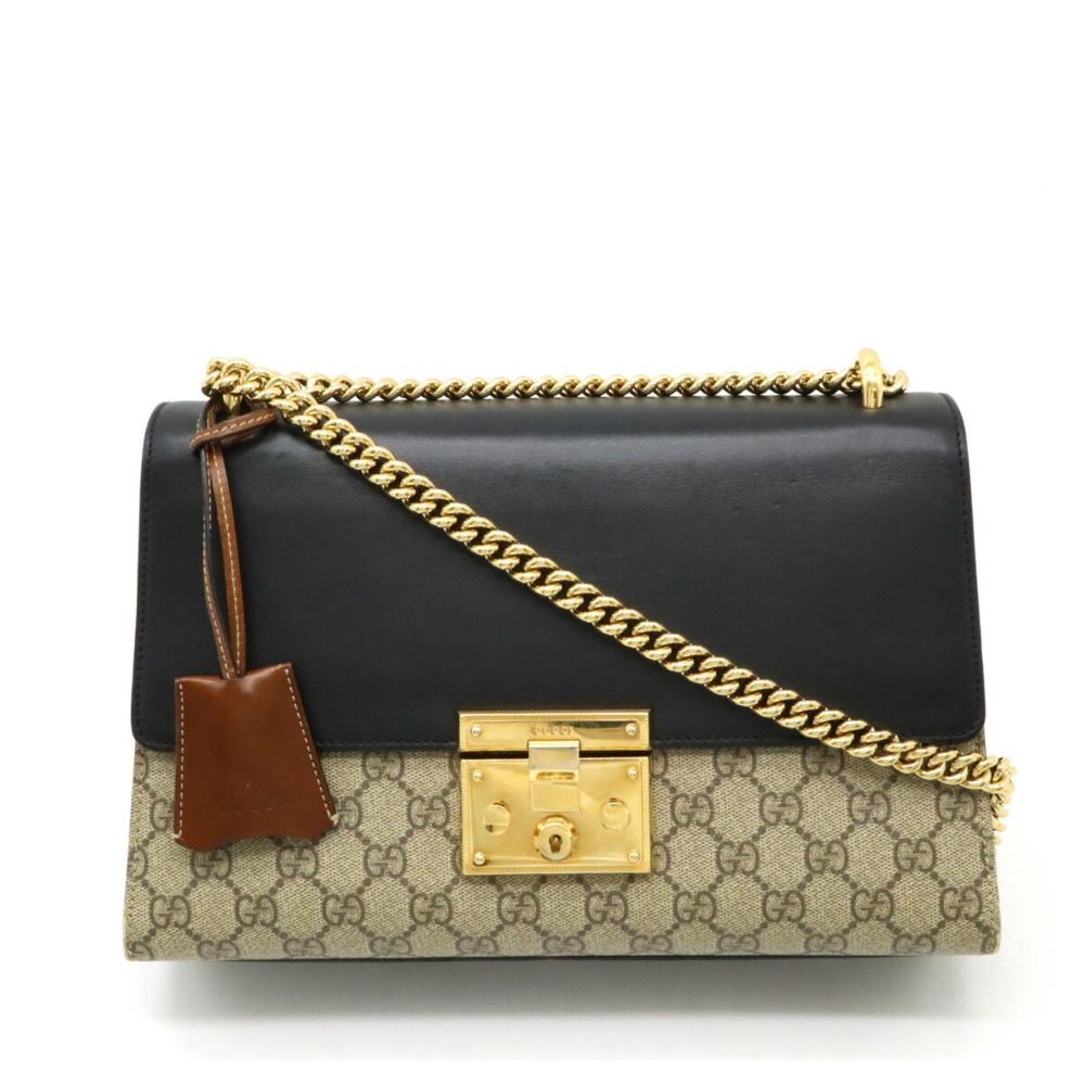 Beige Leather Gucci Shoulder Bag