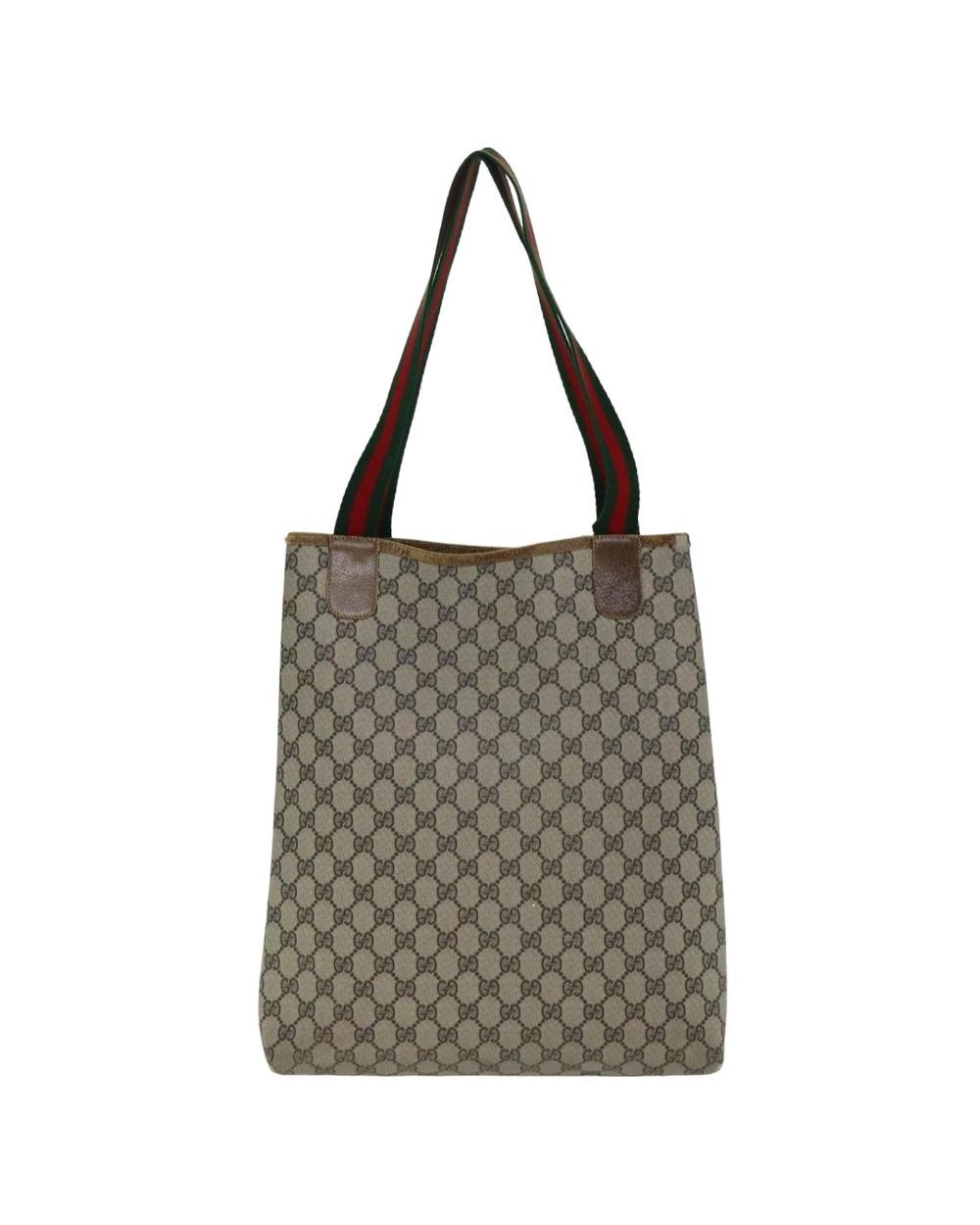 Beige Leather Gucci Swing Tote
