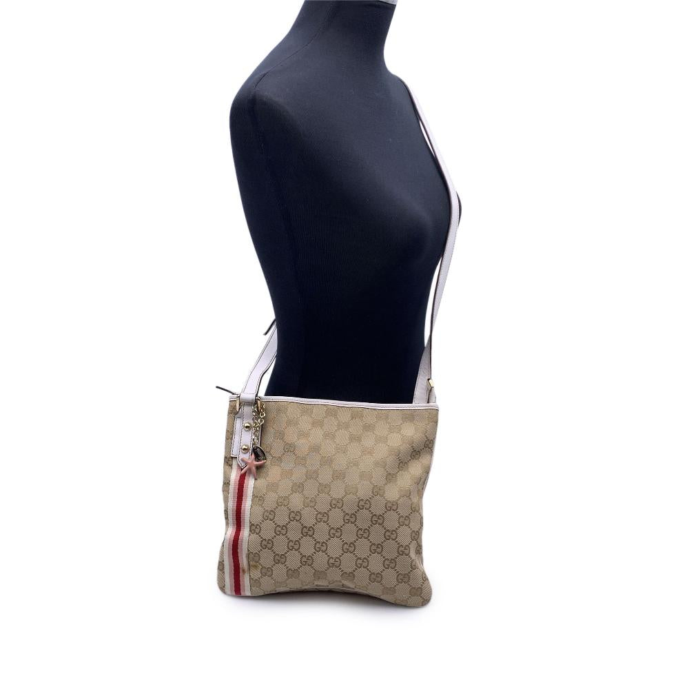 Beige Leather Gucci Messenger Bag