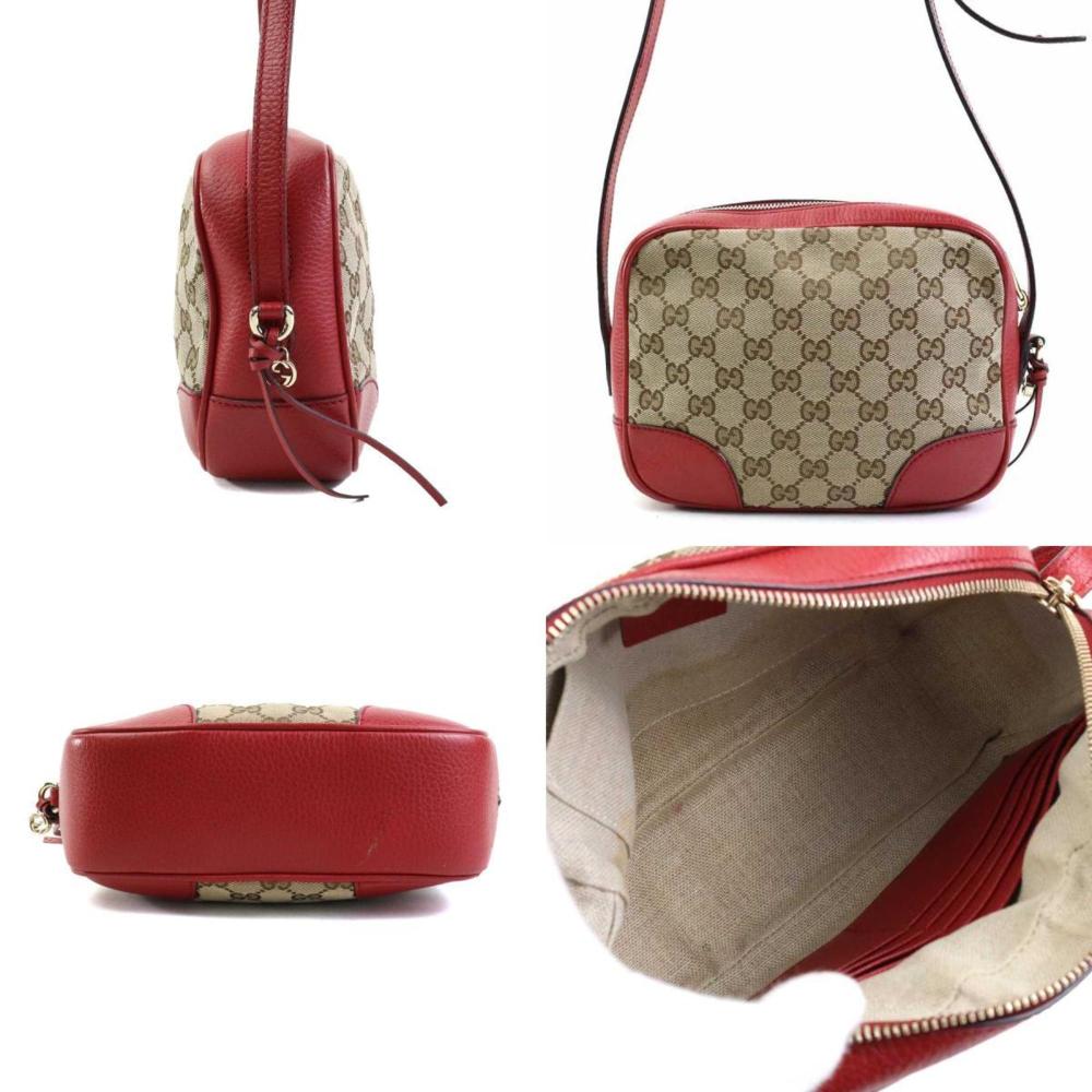 Beige Leather Gucci Shoulder Bag