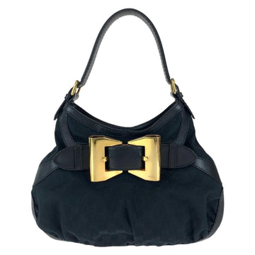 Black Canvas Gucci Shoulder Bag