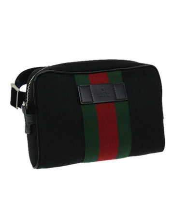 Black Cotton Gucci Belt Bag