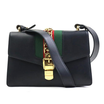 Black Leather Gucci Sylvie