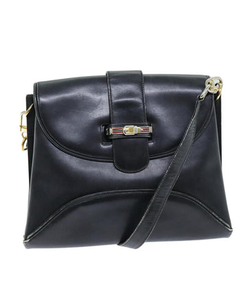Black Leather Gucci Shoulder Bag