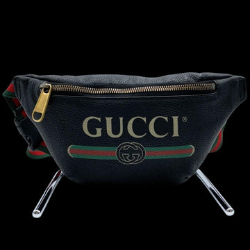 Black Leather Gucci Crossbody Bag