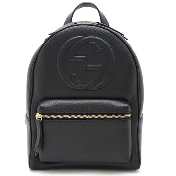 Black Leather Gucci Backpack