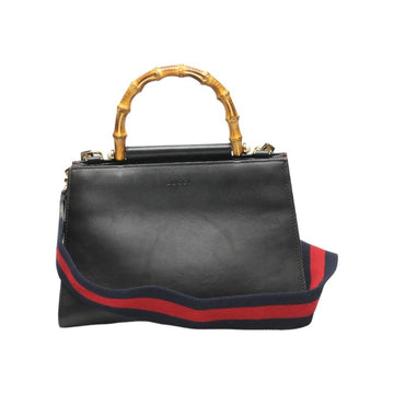 Black Leather Gucci Bamboo